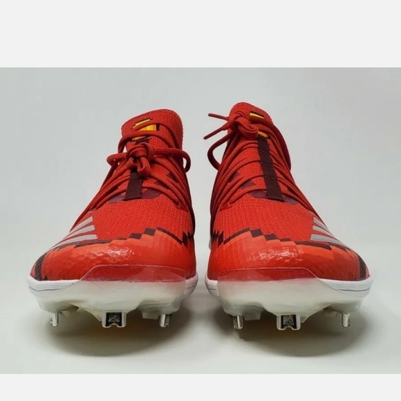 Adidas Red Icon V-8 Bit Baseball Cleats Men's Size 13 F34690 Minecraft New - Picture 7 of 12